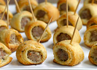 Cheese & Sausage Croissant Bites