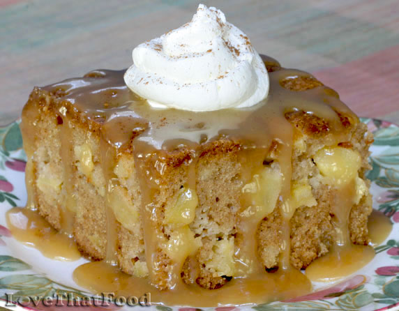 Apple Cake with Caramel Glaze