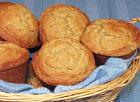 Banana, Cream Cheese Oatmeal Muffins