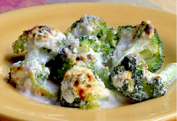 Broccoli with Lemon Cream Sauce