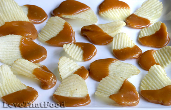 Caramel Dipped Potato Chips