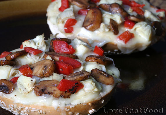 Cheese and Vegetable Pizza Bagels