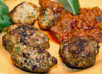 Chicken Koftas with Lime Pickle