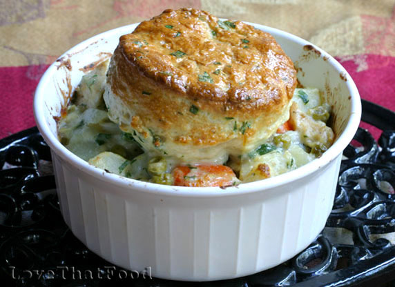 Chicken Pot Pie with Biscuits