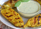 Chicken Satay with Coconut Curry Sauce