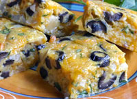 Chile Cheese and Olive Squares