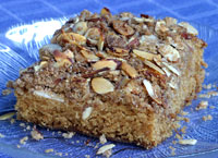 Cinnamon Coffee Cake with Almond Crumb Topping