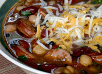 Four Bean Soup with Smoked Sausage