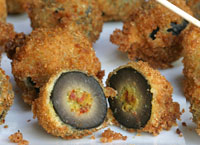 Fried Pesto Stuffed Fried Olives