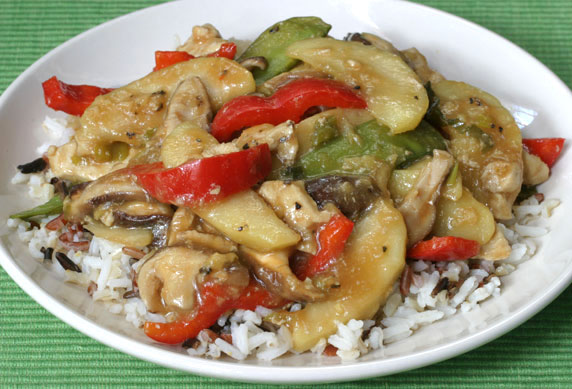 Ginger Chicken Stir-Fry with Apples