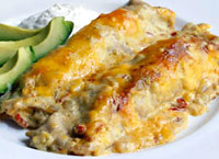 Green Chile Chicken Enchiladas