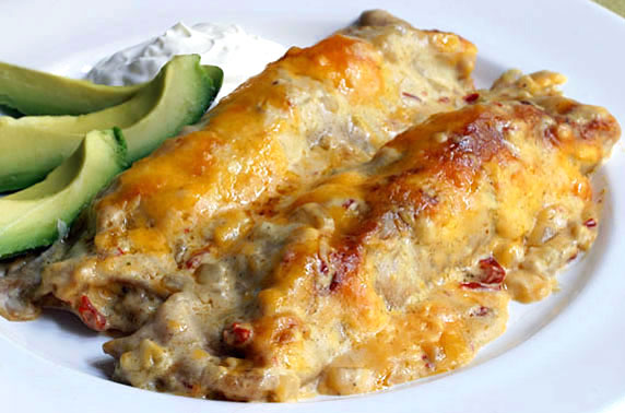 Green Chile Chicken Enchiladas