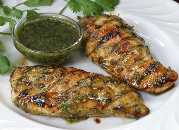 Grilled Chicken with Cashew Dipping Sauce