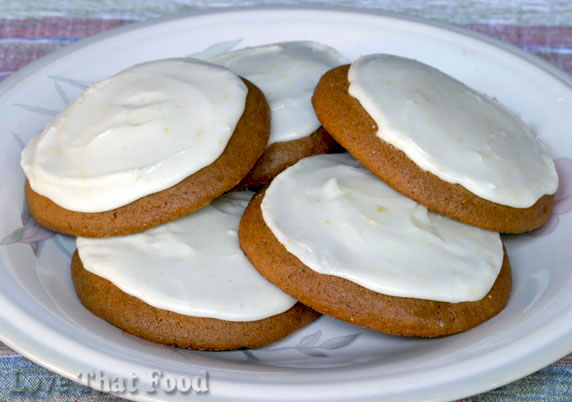 Iced Chewy Spice Cookies