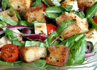 Italian Bread and Spinach Salad