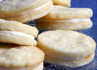 Lemon Shortbread Sandwich Cookies