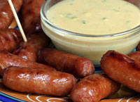 Little Smokies with Dijon Cheese Dip