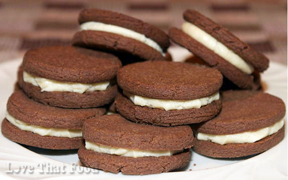 Malted Chocolate Sandwich Cookies