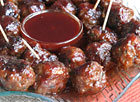 Meatballs wtih Grape Jelly and Chili Sauce