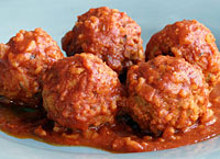 Porcupine Meatballs in Chili Sauce