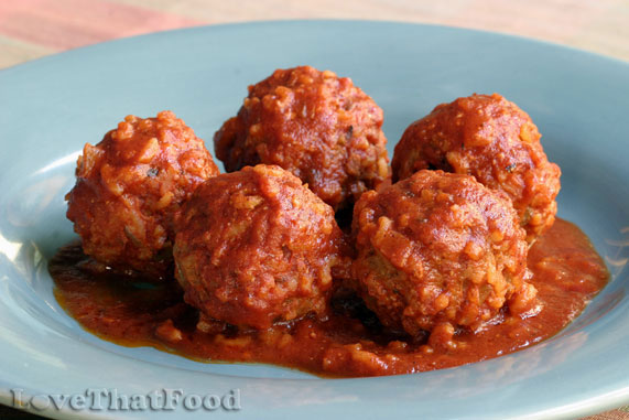 Porcupine Meatballs in Chili Sauce