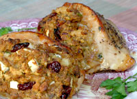 Pork Chops with Apple Cranberry Stuffing