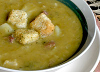 Potato Leek Split Pea Soup