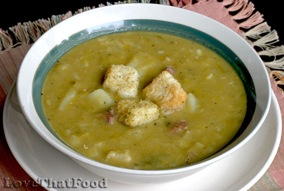 Potato Leek Split Pea Soup