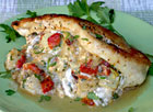 Provolone Artichoke Roasted Red Pepper Stuffed Chicken