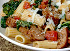 Rigatoni Barese with Spinach and Basil