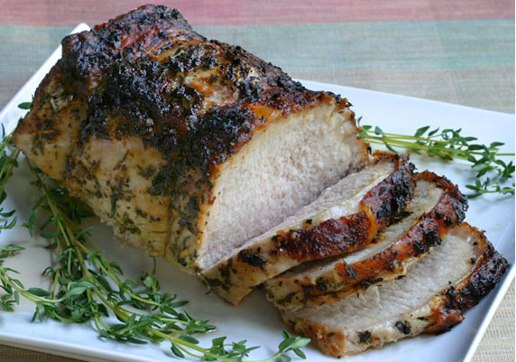 Roast Pork with Garlic and Thyme