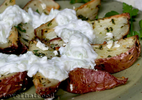 Roasted Red Potatoes with Raita