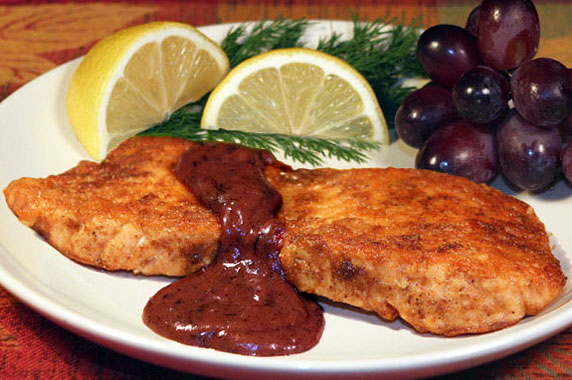 Salmon with Grape Sauce