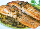 Salmon with Sweet and Sour Coriander Sauce