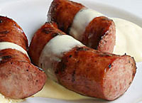 Sausages with Mustard Cream