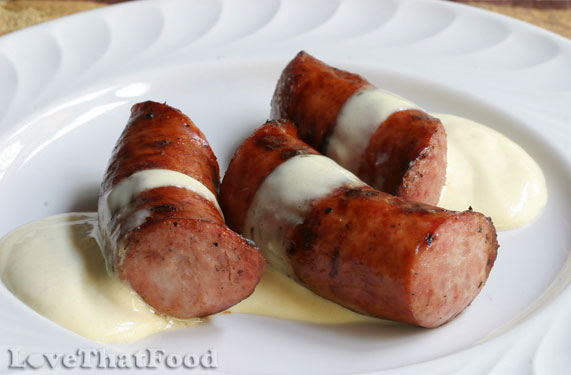 Sausages with Mustard Cream