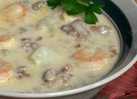 Shrimp Chowder with Sausage and Potatoes