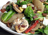 Spinach Salad with Hot Bacon Apple Dressing