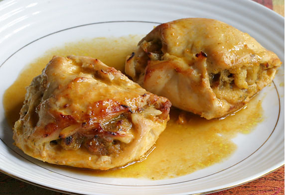 Stuffed Chicken with Tangerine Sauce