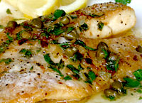 Tilapia with Capers and Lemon Wine Sauce