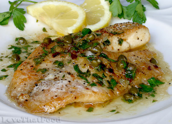 Tilapia with Capers and Lemon Wine Sauce