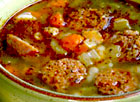 White Bean Soup with Spicy Sausage